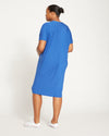 Teresa Liquid Jersey V-Neck Dress - Royal Blue Image Thumbnmail #5