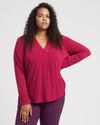 Swoop High-Low Jersey Tunic - Berry Image Thumbnmail #1