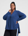 Swoop High-Low Jersey Tunic - True Blue Image Thumbnmail #1