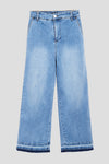 Diana Super High Rise Raw Hem Wide Leg Jeans - Vintage Indigo Image Thumbnmail #3