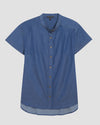 Perfect Tencel Chambray Short Sleeve Shirt - Midnight Blue Image Thumbnmail #2