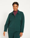 Tailored Zip Jacket - Forest Green Image Thumbnmail #1
