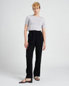 Marina Luxe Twill Pull-On Pants - Black/Black Matte Image Thumbnmail #6