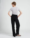 Marina Luxe Twill Pull-On Pants - Black/Black Matte Image Thumbnmail #9
