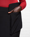 Caura Crepe Pocket Skirt - Black Image Thumbnmail #2