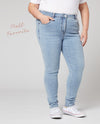 Seine High Rise Skinny Jeans 32 Inch - Distressed Light Blue Image Thumbnmail #4