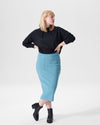 Ana Ribbed Sweater Skirt With Pocket - Powder Blue Image Thumbnmail #1
