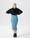 Ana Ribbed Sweater Skirt With Pocket - Powder Blue Image Thumbnmail #7