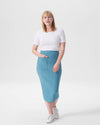 Ana Ribbed Sweater Skirt With Pocket - Powder Blue Image Thumbnmail #5