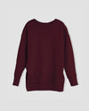 Fiona Open Side Sweatshirt - Black Cherry Image Thumbnmail #3