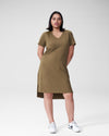 Tesino Washed Jersey Dress - Olive Image Thumbnmail #4