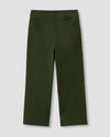 Faye Stretch Cotton Twill Boyfriend Crop Pants - Emerald Image Thumbnmail #2